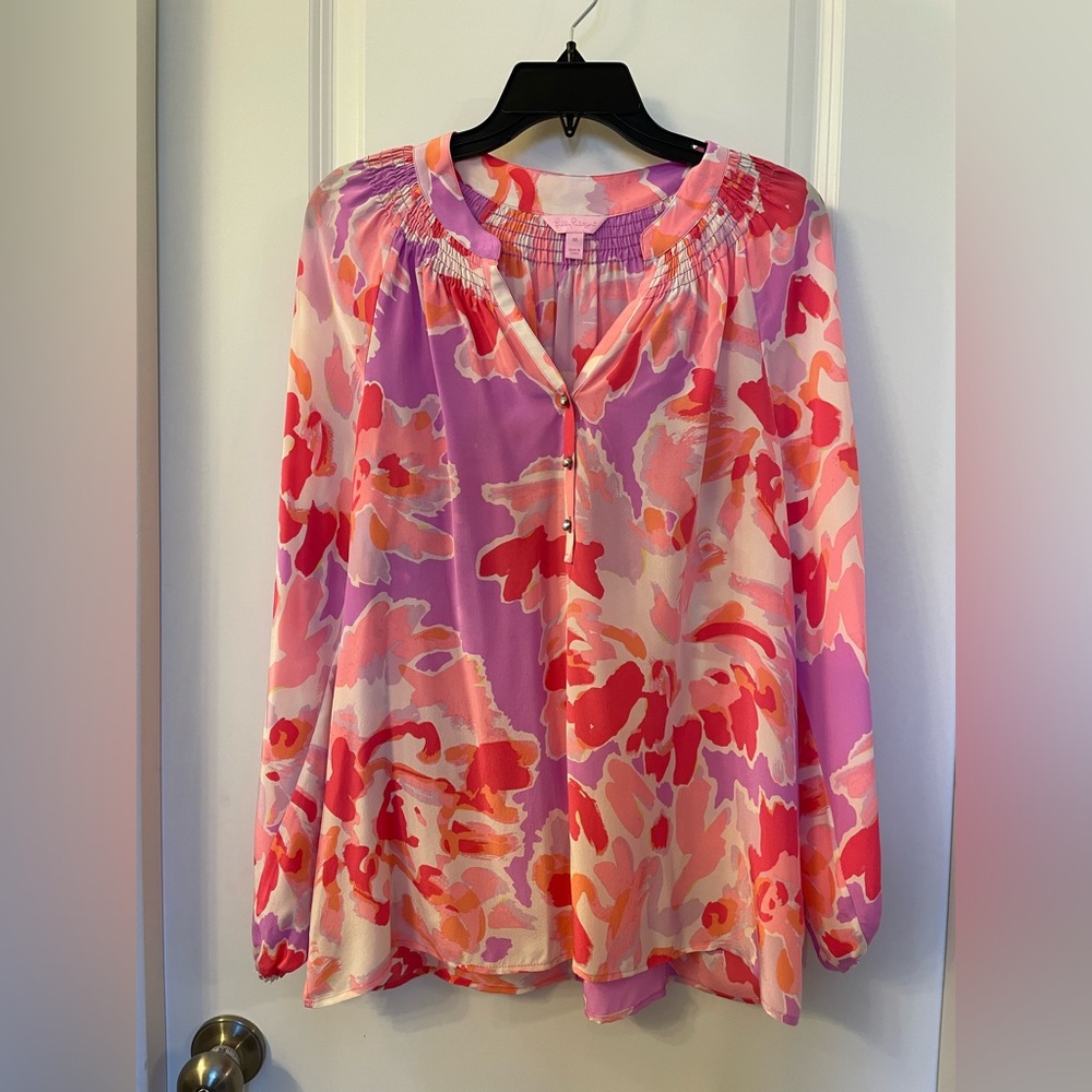Lilly Pulitzer Elsa Silk Top Size M